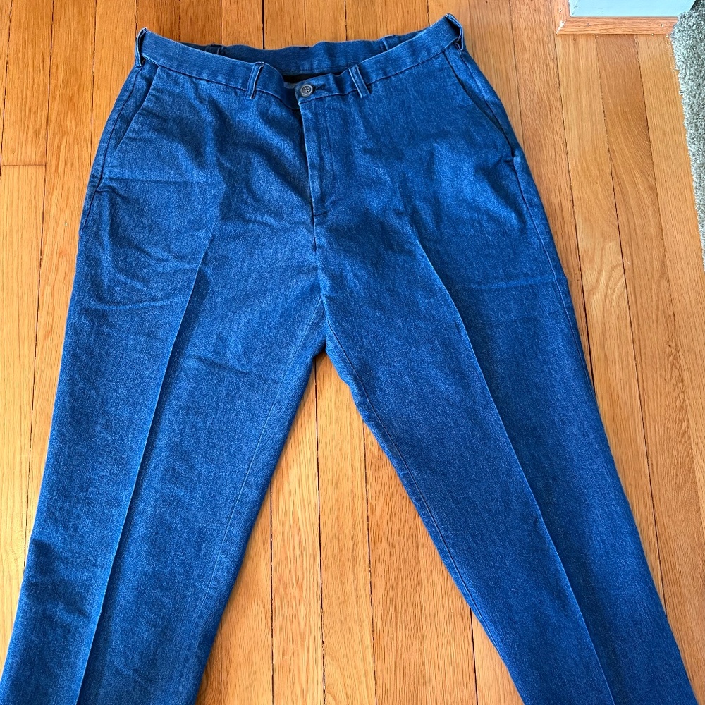 MEN'S HAGGAR CLASSIC FIT PREMIUM STRETCH DENIM TROUSER JEANS 38x30 - NWOT